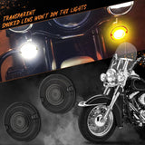 QUASCO Motorcycle Turn Signal Lens Cover, 3 1/4 Inch Flat Blinkers Lenses Compatible with Harley Street Glide Special Touring Softail Sportster Road King Fatboy, Pack of 4