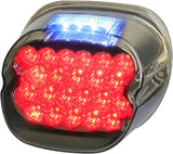 QUASCO Smoked Led Motorcycle Brake Tail Light Rear Taillight Compatible with Harley Dyna Touring Softail Sportster