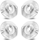 QUASCO Motorcycle Turn Signal Lens Cover, 3 1/4 Inch Flat Blinkers Lenses Compatible with Harley Street Glide Special Touring Softail Sportster Road King Fatboy, Pack of 4