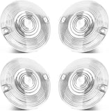 QUASCO Motorcycle Turn Signal Lens Cover, 3 1/4 Inch Flat Blinkers Lenses Compatible with Harley Street Glide Special Touring Softail Sportster Road King Fatboy, Pack of 4