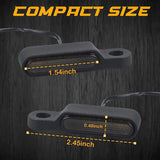 QUASCO Universal Motorcycle Turn Signals Sequential Front Led Blinkers Amber Lights Compatible with Harley Honda Yamaha Suzuki Kawasaki