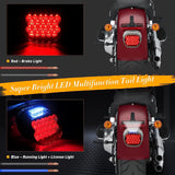 QUASCO Smoked Led Motorcycle Brake Tail Light Rear Taillight Compatible with Harley Dyna Touring Softail Sportster