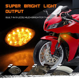 QUASCO Flush Mount Turn Signals Led Smoked Motorcycle Blinkers Compatible with Honda CBR1000RR CBR600F4I CBR600F4 CBR600RR CBR929RR, Amber
