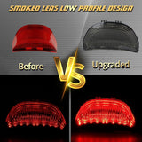 QUASCO Led Brake Tail Light Smoked Taillights with Turn Signal Compatible with Honda CBR600RR 2003-2006, CBR1000RR 2004-2007