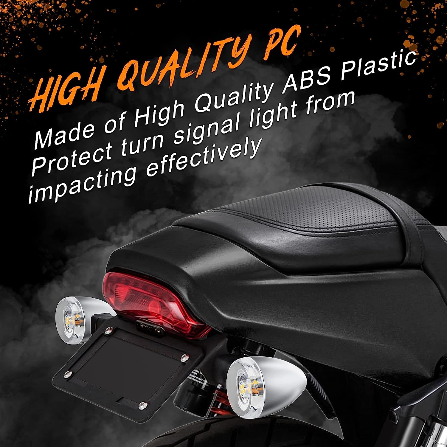 QUASCO Clear Turn Signal Lens Cover 2 Inch Lenses for Bullet Turn Signals Compatible with Harley Street Glide Road Glide Sportster Softail Iron 883 Road King, Pack of 4