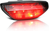 QUASCO Red LED Tail Light ATV Motorcycle Taillight Brake Lamp Compatible with Honda TRX 250 300 400EX TRX400X 500 700