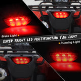 QUASCO Red LED Tail Light ATV Motorcycle Taillight Brake Lamp Compatible with Honda TRX 250 300 400EX TRX400X 500 700