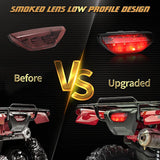 QUASCO Red LED Tail Light ATV Motorcycle Taillight Brake Lamp Compatible with Honda TRX 250 300 400EX TRX400X 500 700