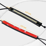 QUASCO Front Rear Motorcycle Led Turn Signals, Universal White Amber Fork Light Strip, Red Brake Tail Lights Compatible with Harley Cafe Racer Dual Sport Dirt Bike