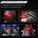 QUASCO Universal 12V Tail Light LED ATV Taillight Brake Lights Compatible with Yamaha Honda Kawasaki Suzuki 50cc 70cc 90cc 110cc 125cc Tao Tao Scooter Motorcycle